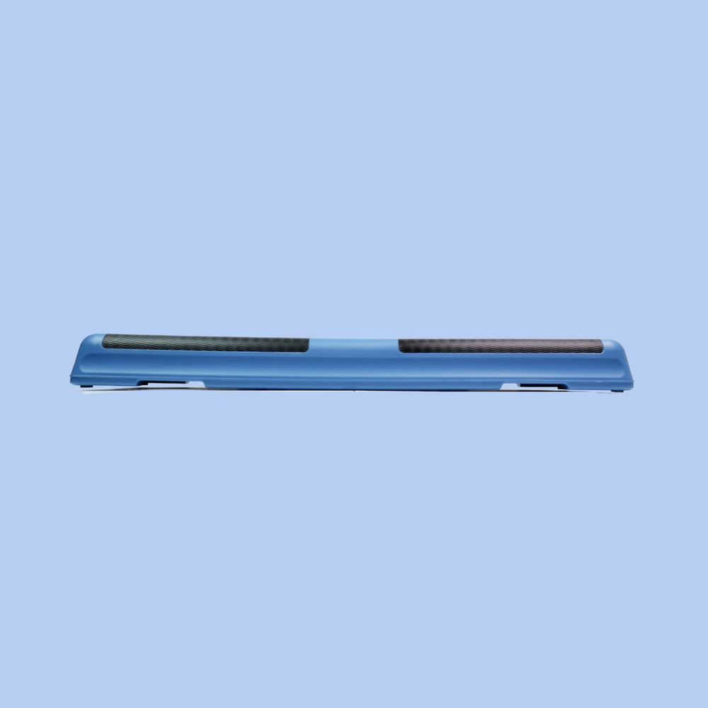43" safe sturdy large blue aerobic step for a woman's home gym