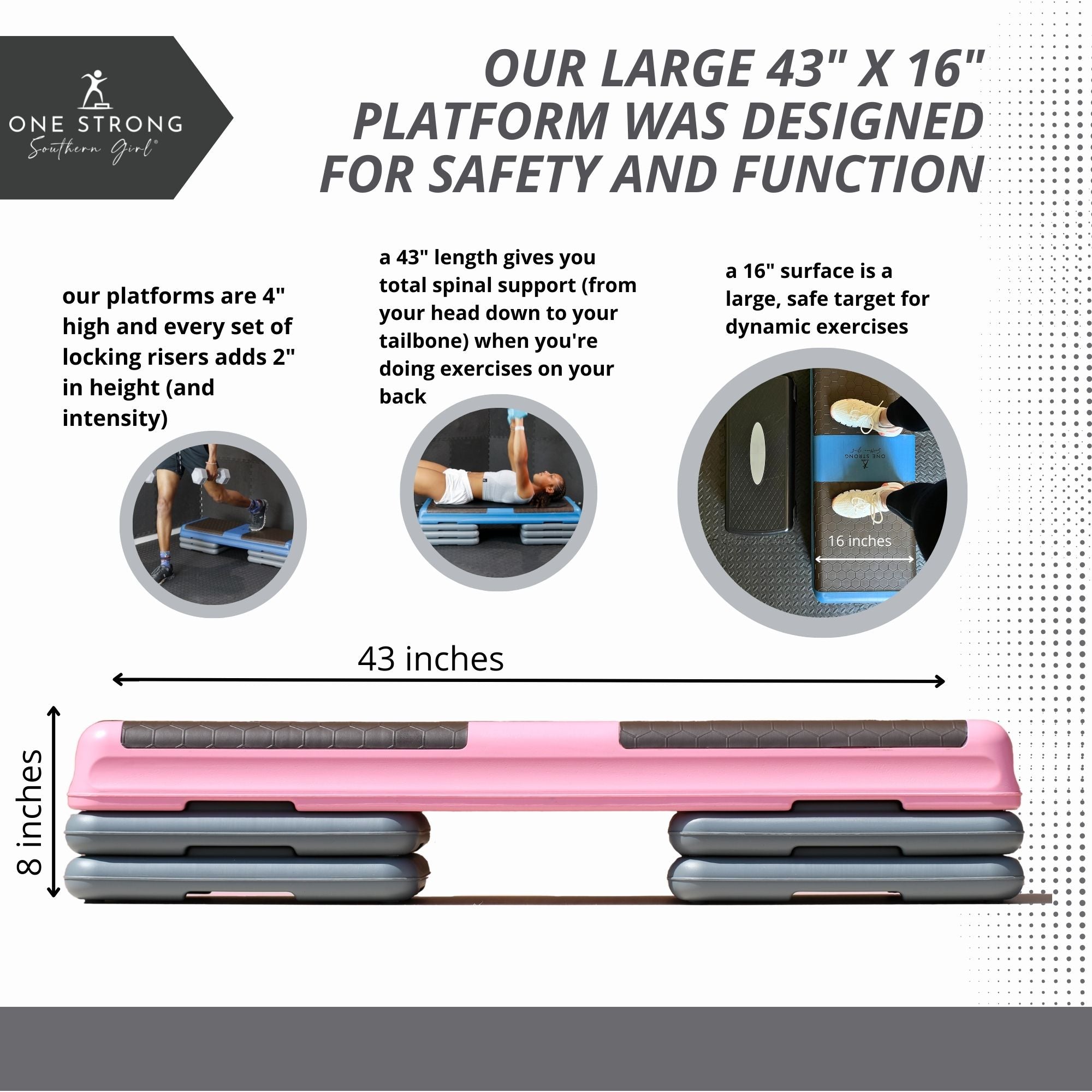 Pink Aerobic Steps – The Aerobic Step Shop by One Strong Southern