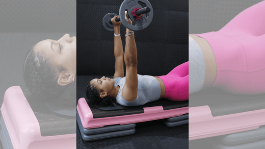 home gym exercises you can do with a full size aerobic step and risers for strength training