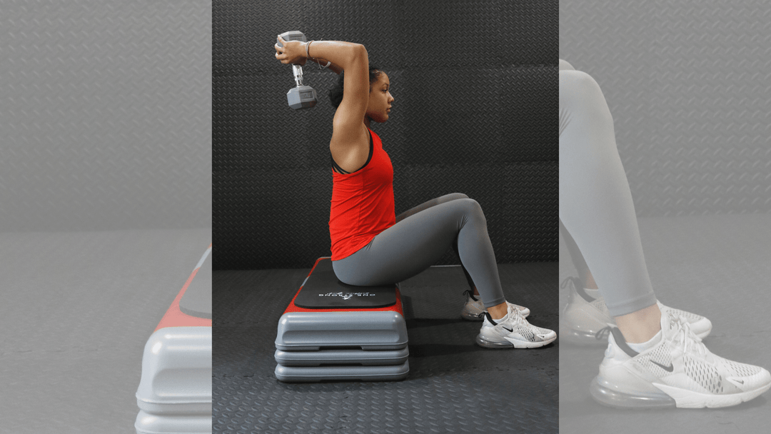 home gym exercises you can do with a full size aerobic step and risers for strength training